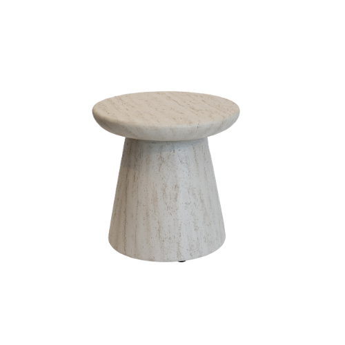 Side table Round travertine