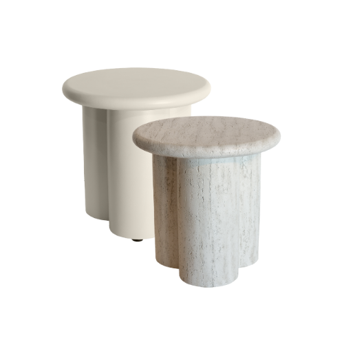 Side table Rib travertine