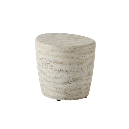 Side table Round travertine